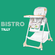 Стульчик для кормления Baby Tilly Bistro, регулируемый, текстиль,...