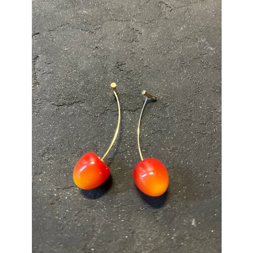 Серьги с подвесками Wuliangye Yibin, металл, красный