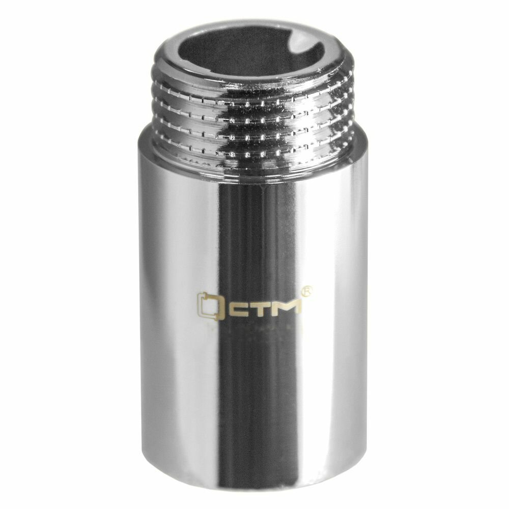 Удлинитель труб 1" латунный внутренняя-наружная резьба x 40 мм CTM (2 шт.) — фото 1