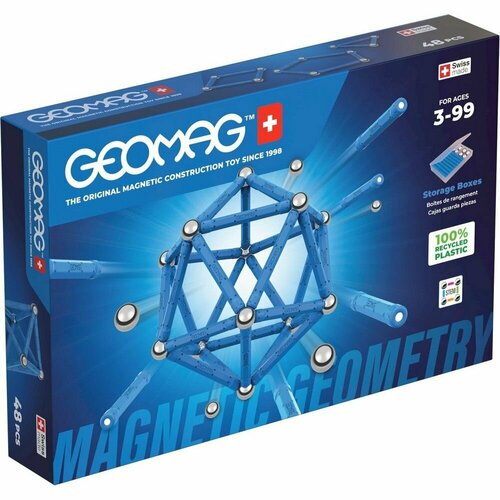 Конструктор магнитный Geomag Классик, геометрия, 48 эл.