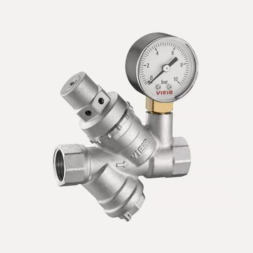 Изображение товара Редуктор давления Vieir VR722 с манометром и фильтром 3/4 дюйма