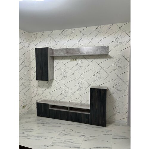 Стенка в гостиную Лия с полками 2шт и доводчиками стенка для зала мебель в гостиную 213х35х168см Финдус Интра 13499₽