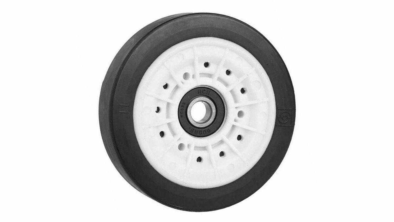 Опорное колесо для сушильной машины Hotpoint C00912645 DSH 725 H (диаметр 7,5см, толщина 1,5см, снято с гарантийной техники)