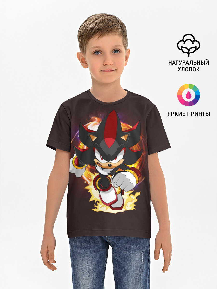 Футболка Lacotton.ru хлопковая детская Sonic. Шедоу, размер 116, мультиколор