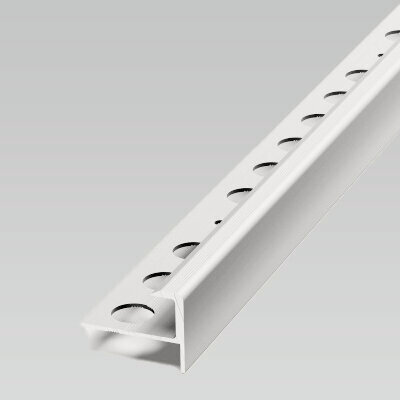Изображение товара Профиль F-образный алюминиевый для плитки 10 мм Лука ПУ13, длина 2,7 м, окрас белый 016