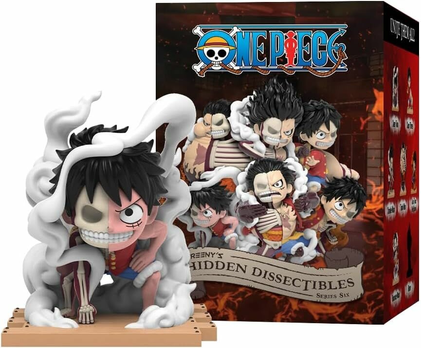 Mighty Jaxx Box & One Piece S6 Luffy Gears Edition, Сюрприз Модель скульптуры, (Анатомия)