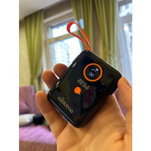 Повербанк компактный мощный Черный225 wpower bank 10000 МahПровода для зарядки в комплекте 1490₽