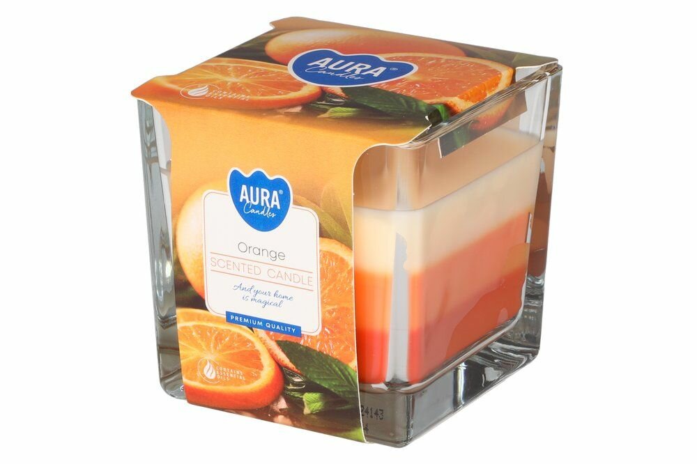 Свеча ароматическая с ароматом "Апельсин" (32 часа)
