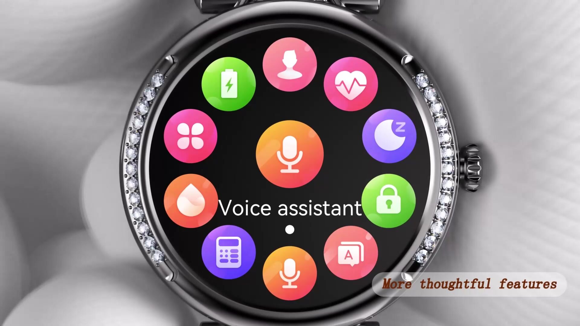 Смарт часы женские круглые smart watch, умные часы наручные с функцией звонка для IOS, Android — фото 1
