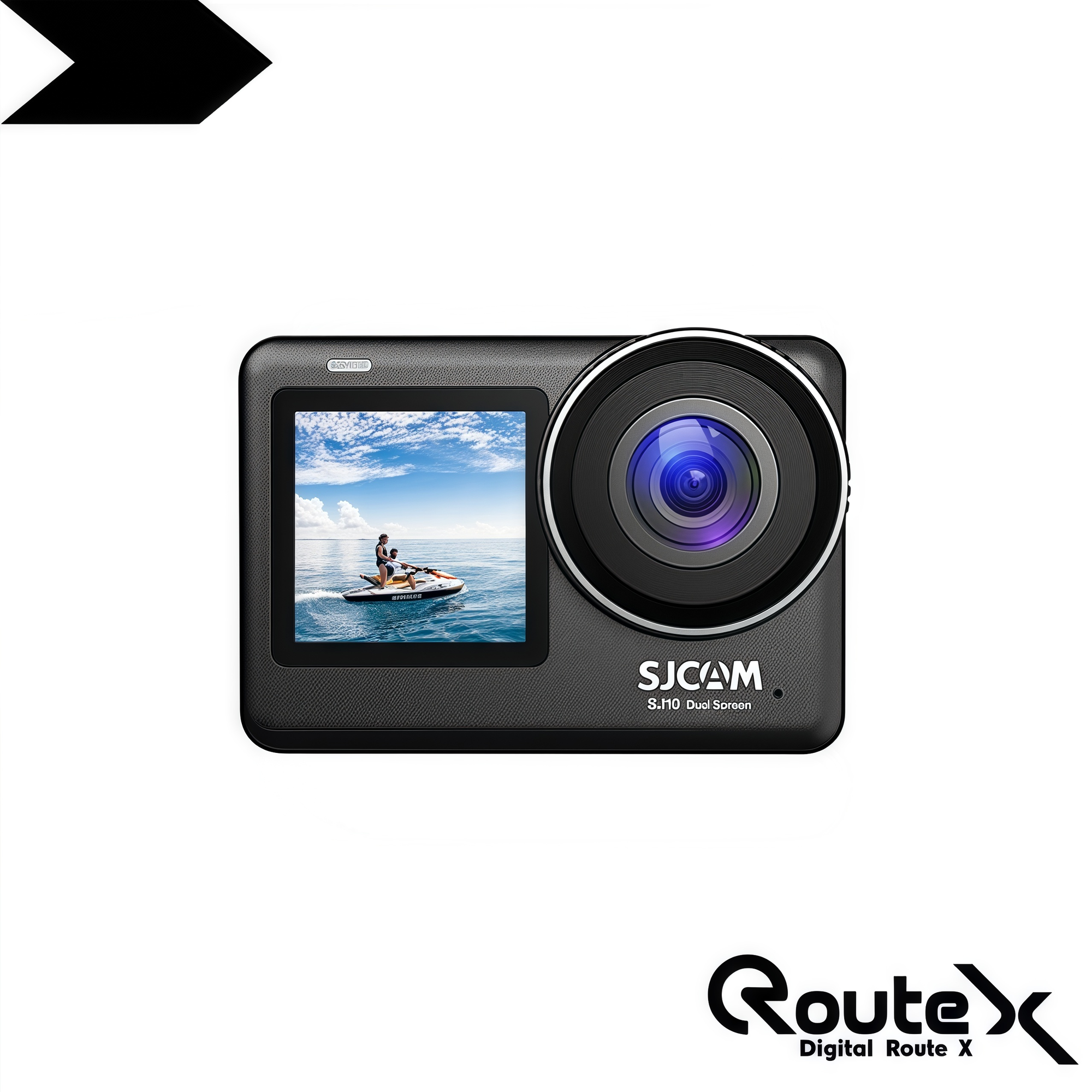 Экшн камера SJCam SJ10 Pro черная с креплением, цифровым стабилизатором, водонепроницаемая 4K Ultra HD