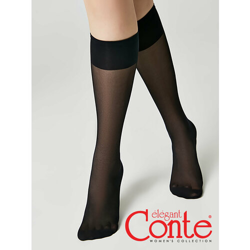 фото Гольфы conte, комплект, 20 den, 2 пары, размер 23-25(36-39), черный