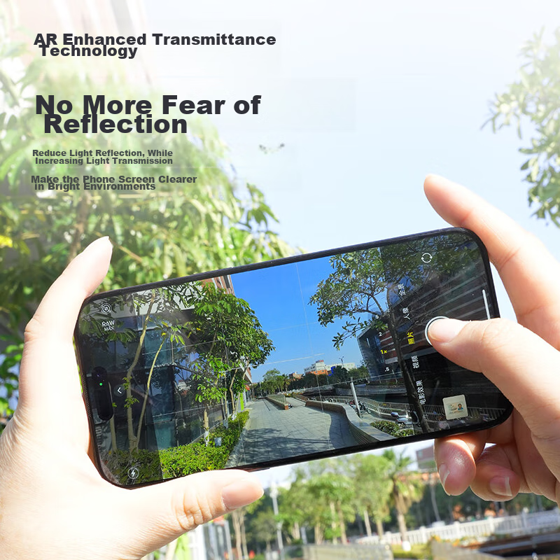 Mr. Blue Gorilla Tempered Glass Screen Protector for Apple 16 Pro, IPhone 16 Pro Anti-Glare AR Film, High-Definition Protective Film, 3D Curved Surface, Dust-Free Installation