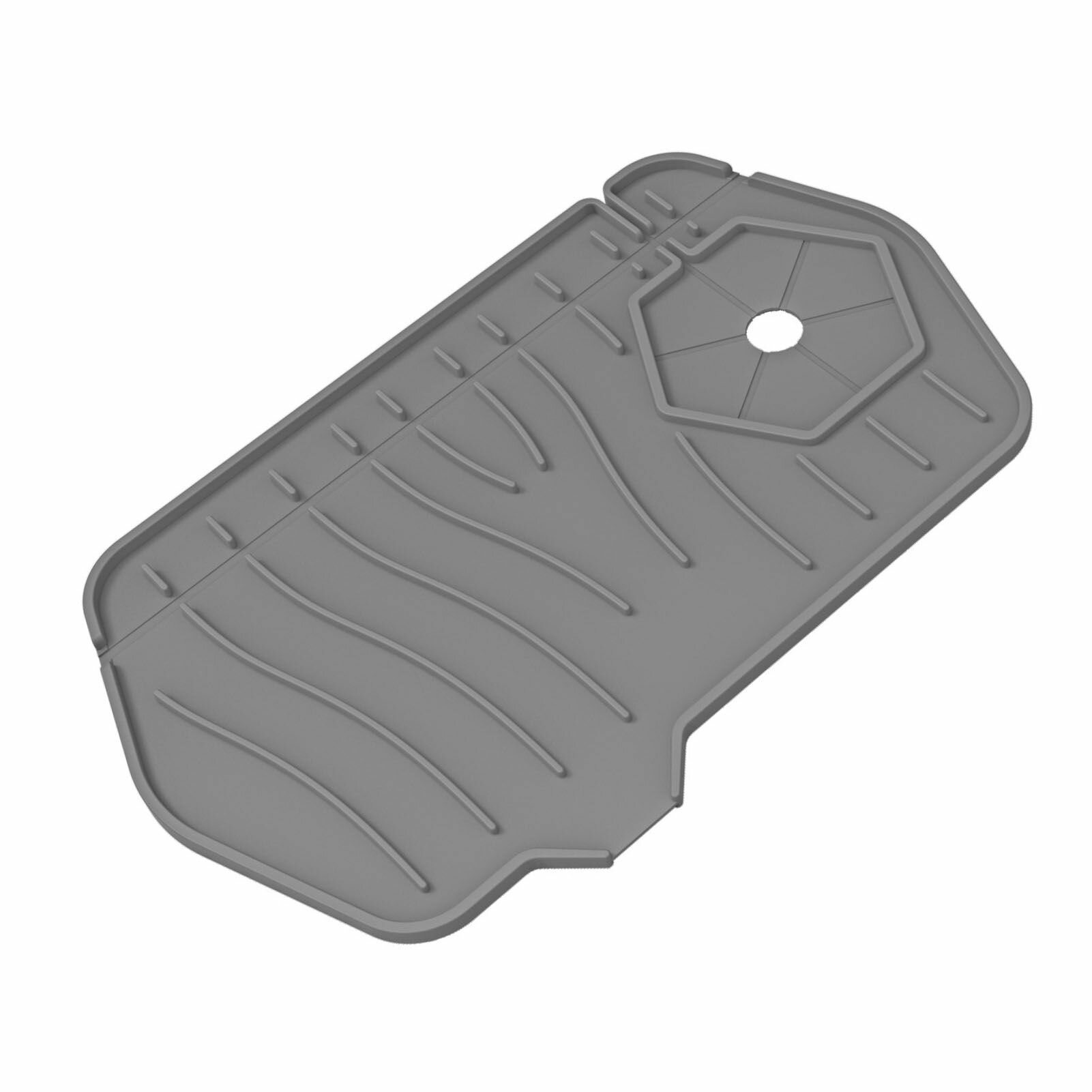 Складной нескользящий силиконовый коврик для кухонной раковины подставка для сбора капель серый цвет для ванной комнаты