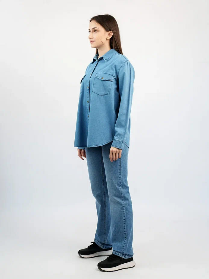 Рубашка , размер XXL, голубой — фото 1