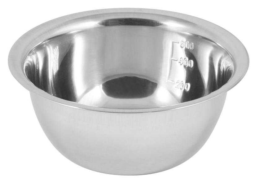 Миска Mallony / Маллони Bowl-Roll-16 с однослойным дном зеркальной полировкой из нержавеющей стали цвет хром 800мл / кухонные принадлежности посуда