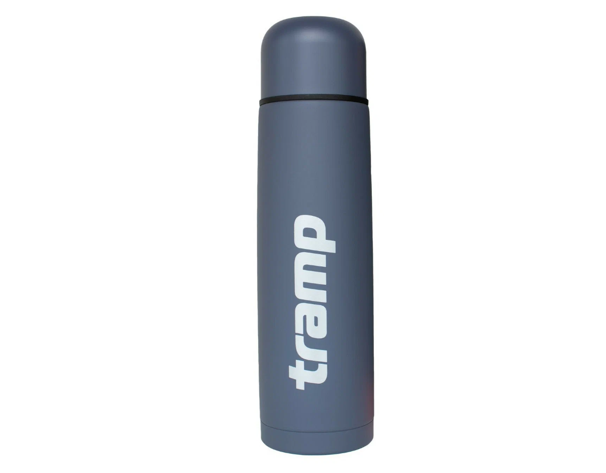 Термос Tramp "Basic 1 л", TRC-113, нержавеющая сталь/пластик, с пробкой и крышкой-чашкой, размер 30.5х8.5 см, серый