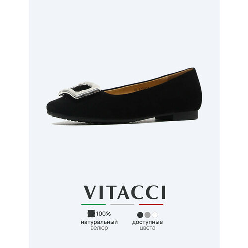 фото Балетки vitacci, размер 39, черный