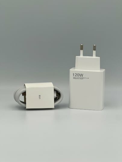 Быстрое зарядное устройство Xiaomi MI, 120 Вт с кабелем USB Type-C, Белый, ТИП-C — фото 1