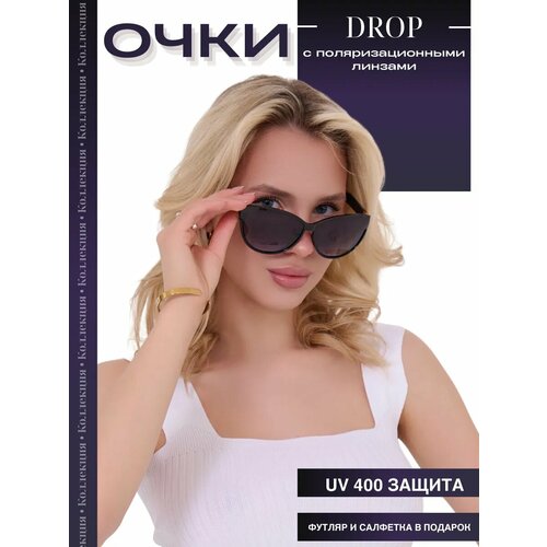 фото Солнцезащитные очки , черный, фиолетовый нет бренда