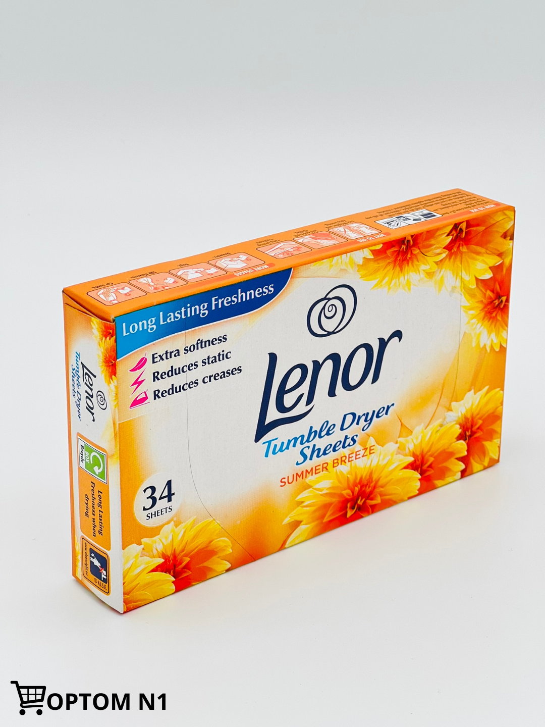 Листы кондиционера Lenor Летний бриз, гипоаллергенный, 34 шт. — фото 1