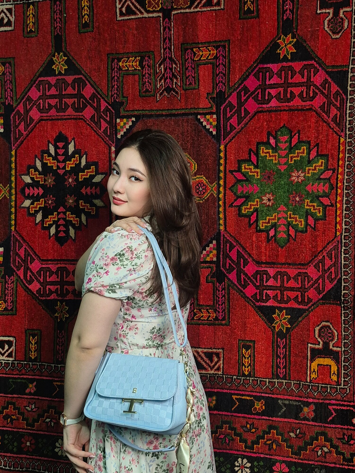 Сумка  Сумка женская, фактура гладкая, Голубая — фото 1