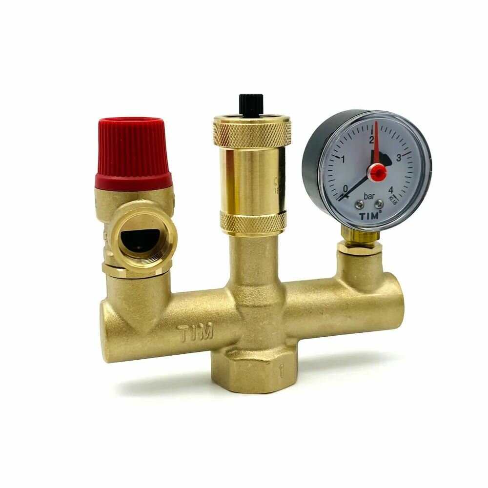 Группа безопасности для отопления без накидных гаек для котла (компактный) JH1025-3std