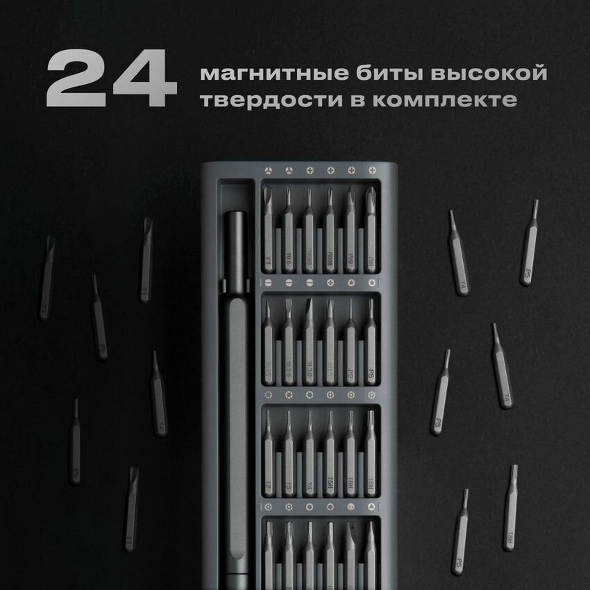 Отвертки Xiaomi Отвертка с насадками Xiaomi MiJia Wiha Screwdriver 24 в 1 (MJJXLSD002QW)