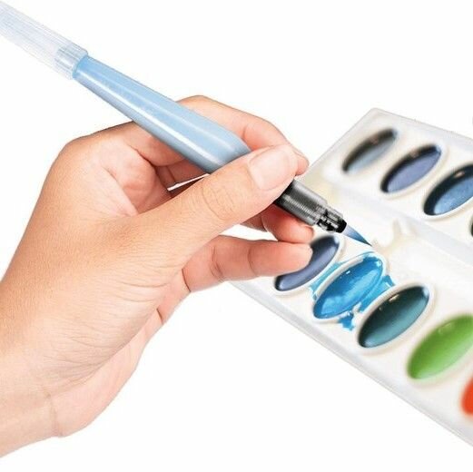 Pentel Aquash Brush кисть с резервуаром для воды толстая, XFRH/1-B — фото 1