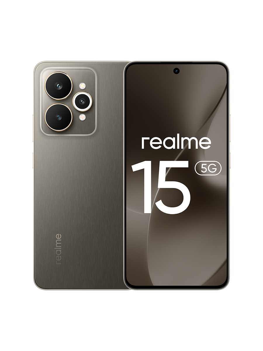 Смартфон realme 15 5G 8/256 ГБ, RMX5106, Android 15, NFC, Чёрный металл