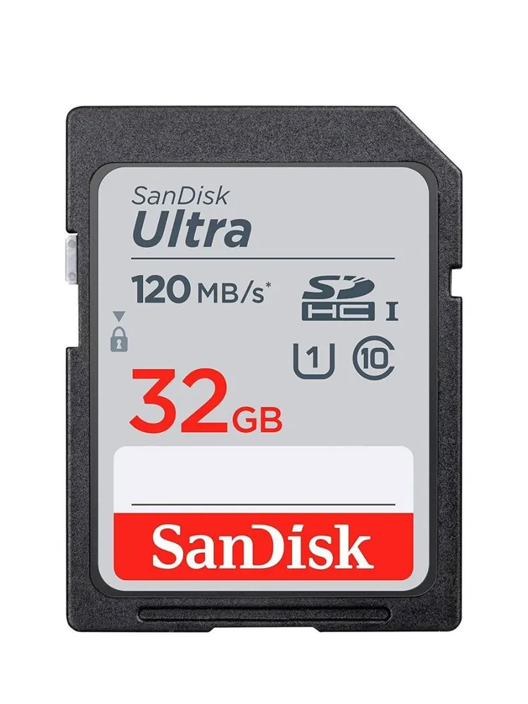 Карта памяти Disk Ultra SDHC 32GB UHS-I Class 10, 120MB/s для фото и видео Full HD