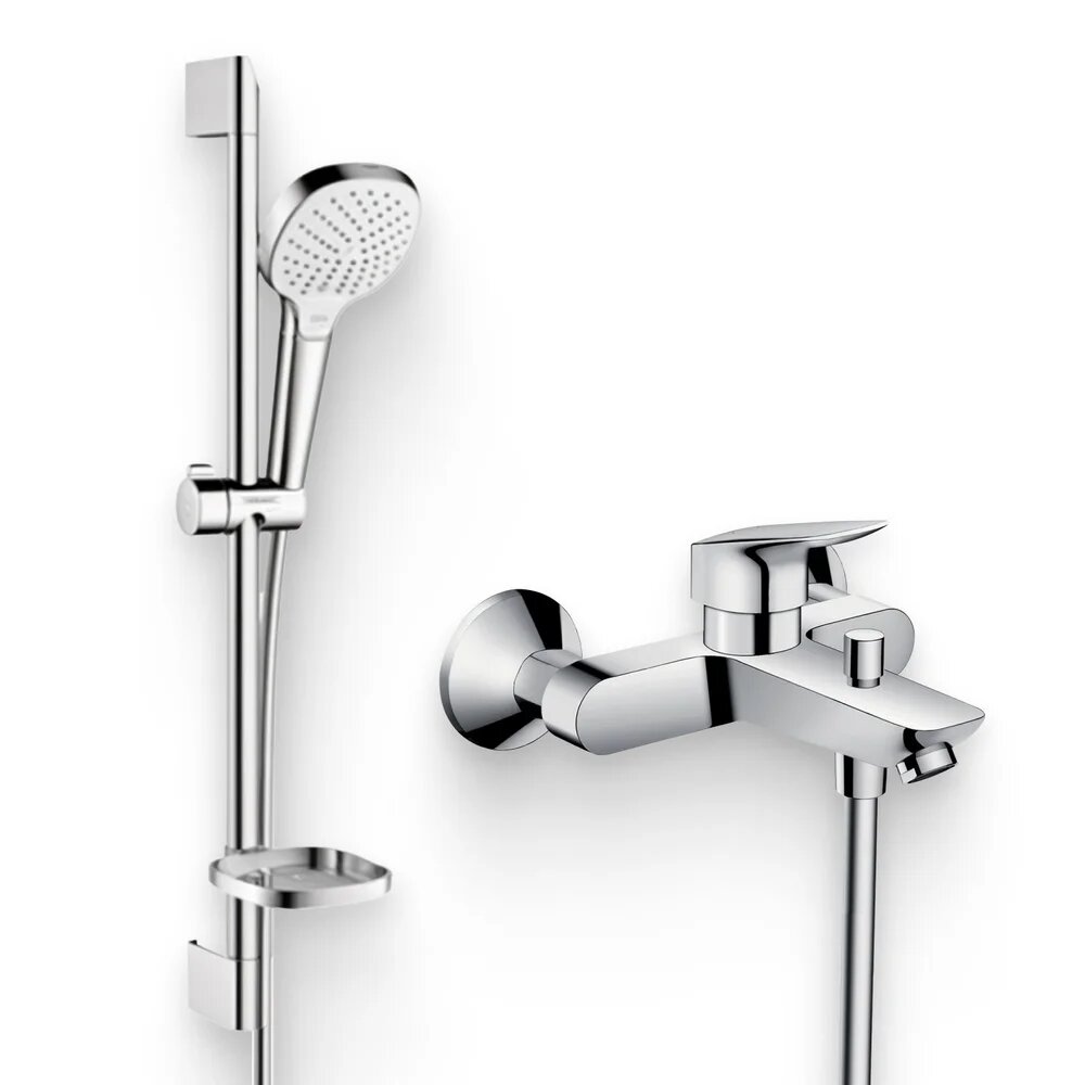 Душевой комплект Смеситель Hansgrohe Logis 71400000 / Гарнитур Croma Select E 26586400