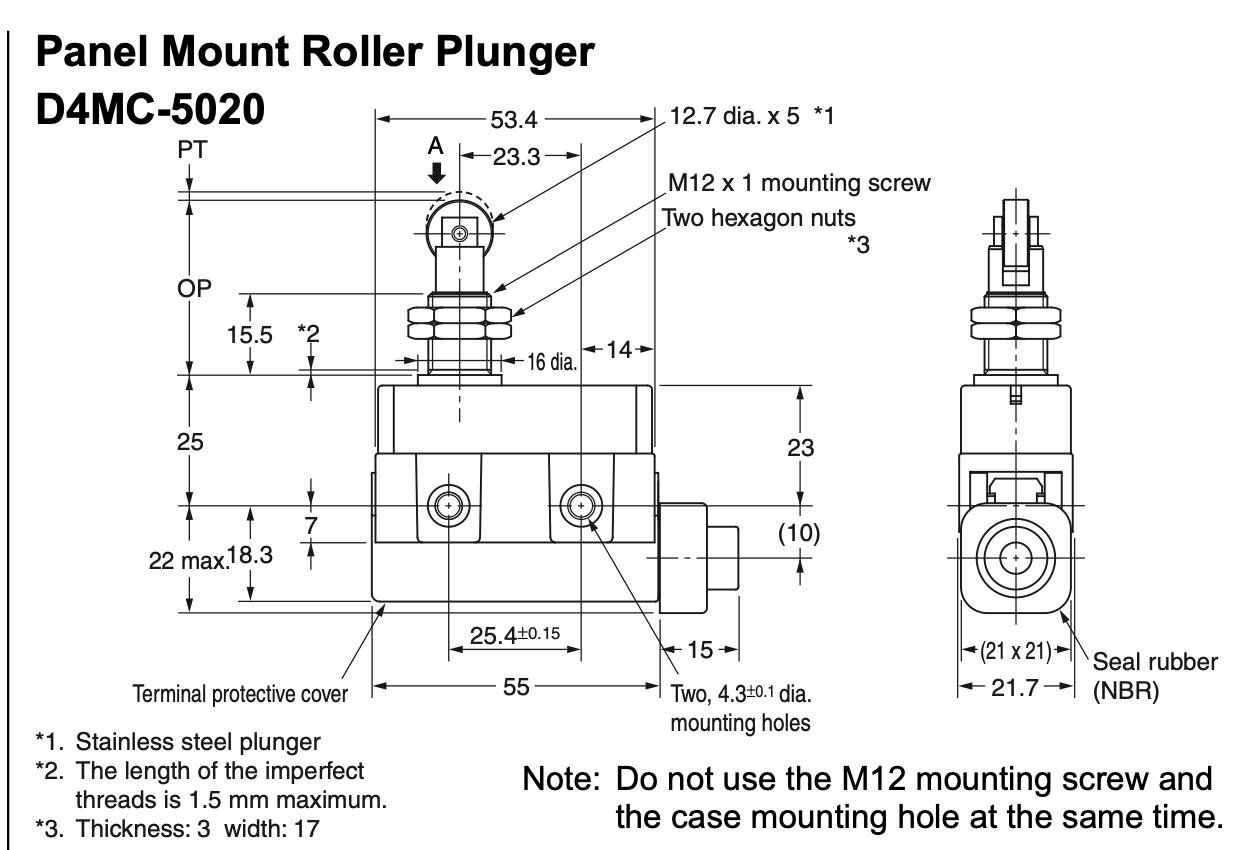 D4MC-5020 Концевой выключатель OMRON — фото 1
