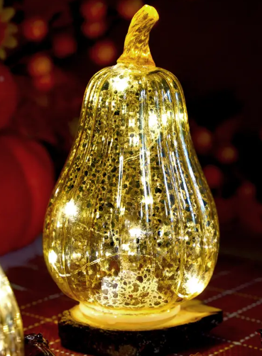 Светильник "Тыква", декоративный, 5 LED-лампочек, на батарейках