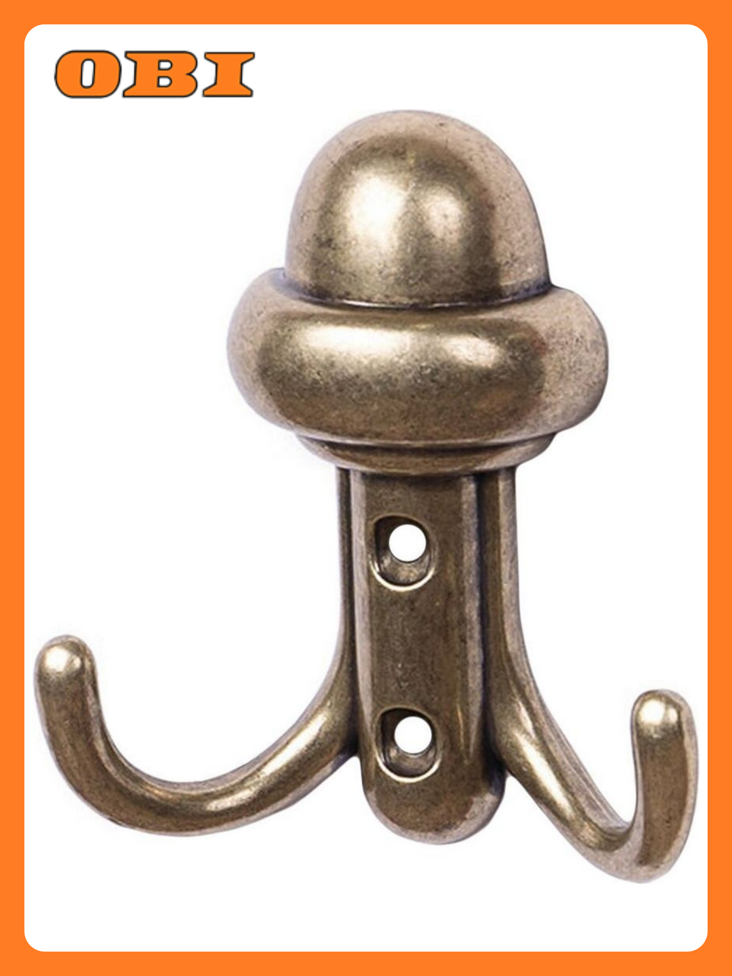 Крючок мебельный Larvij N05SMALL двойной бронза