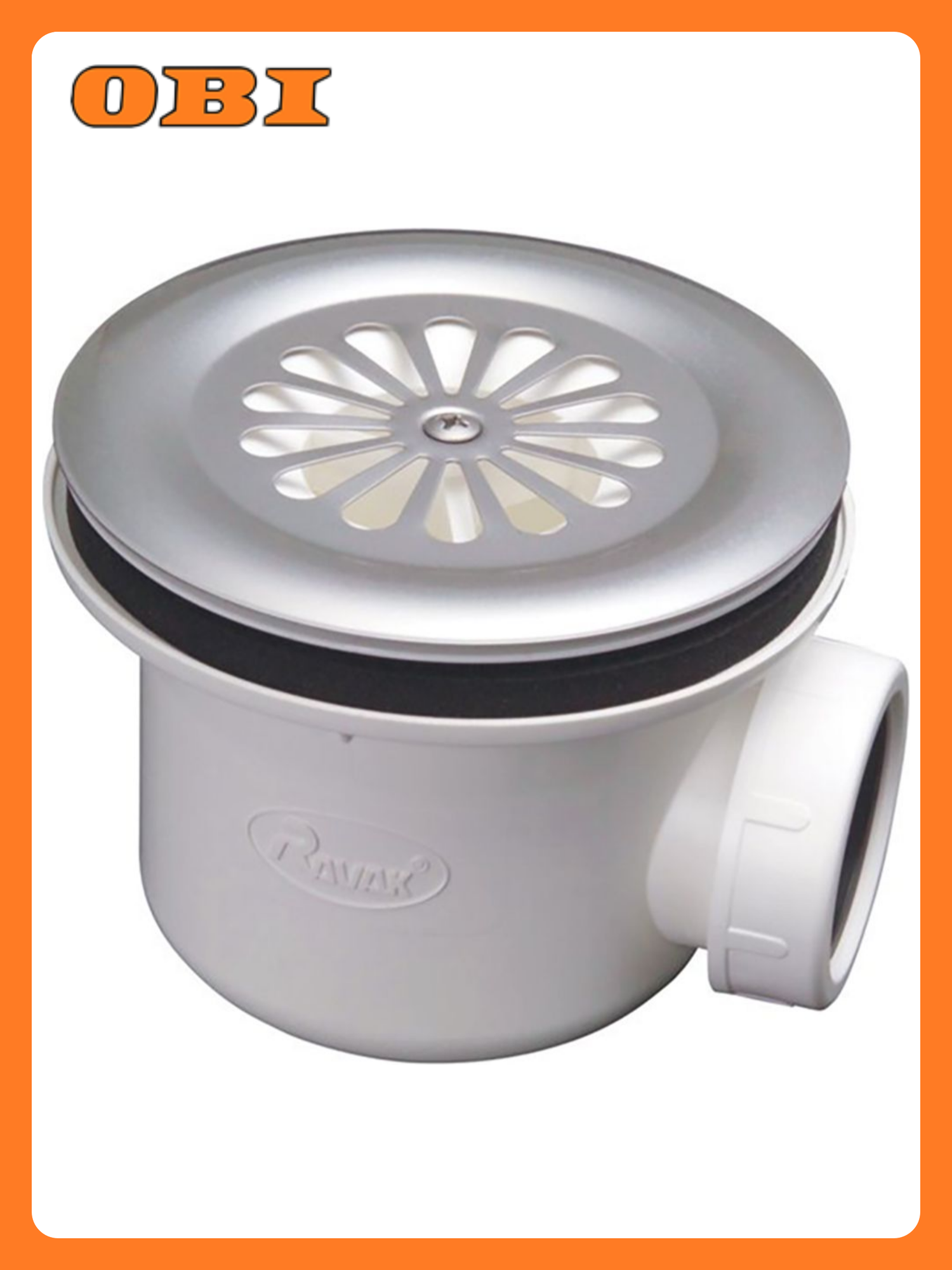 Сифон RAVAK Basic  с полированной крышкой  нержавеющая сталь