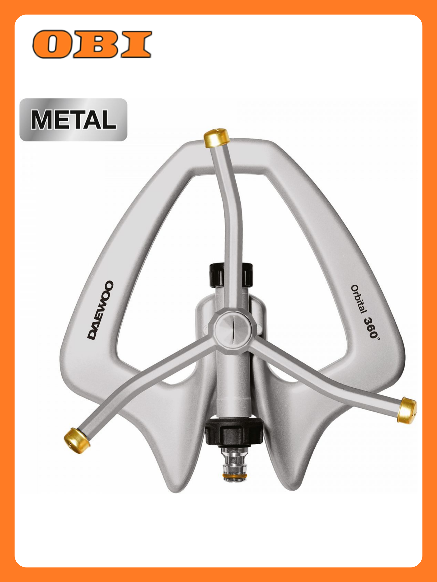 Дождеватель DAEWOO DWS 1050 круговой роторный серебристый