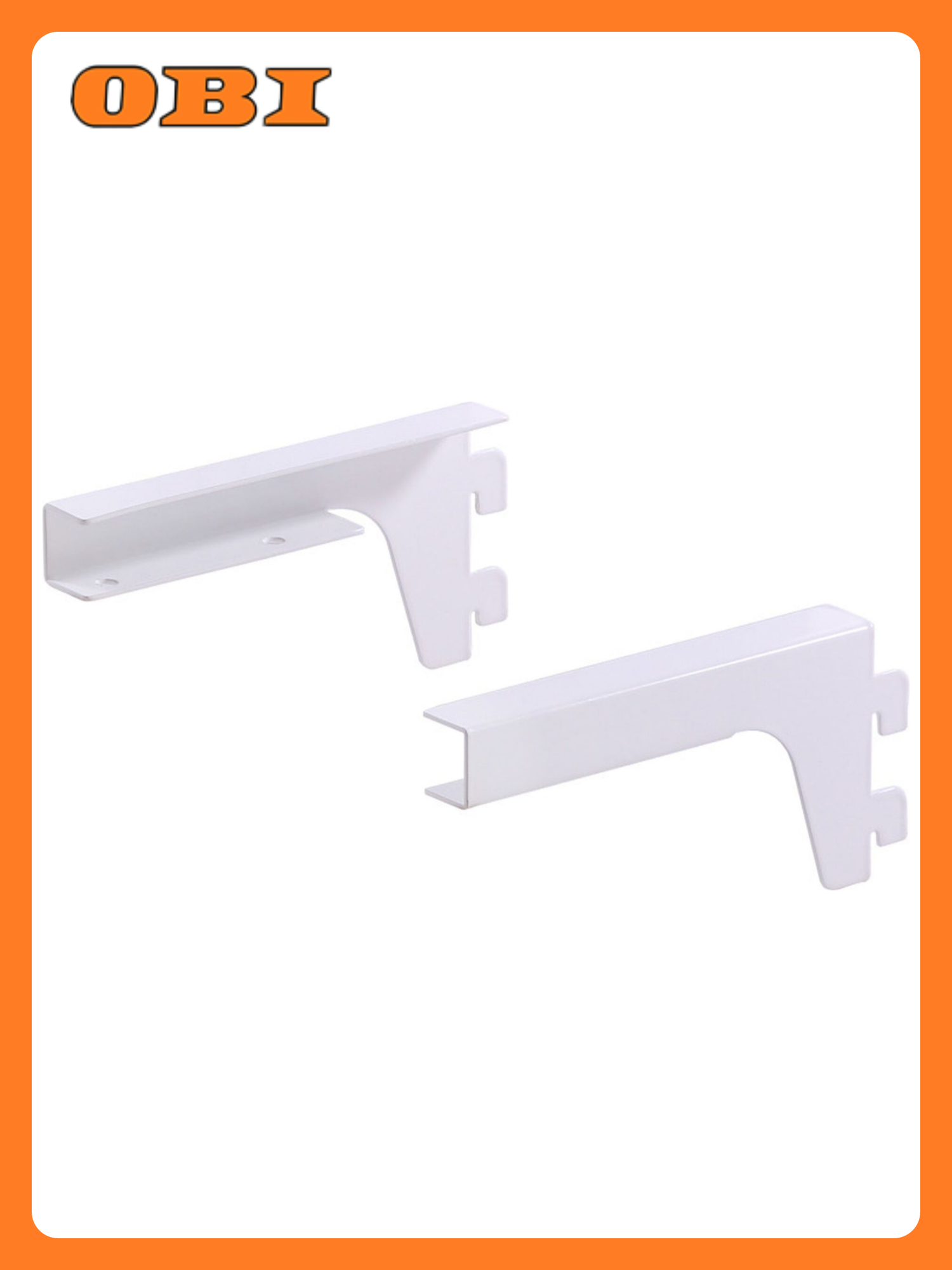 Кронштейны Larvij для полки сталь белый 150х70х18 мм 2 шт