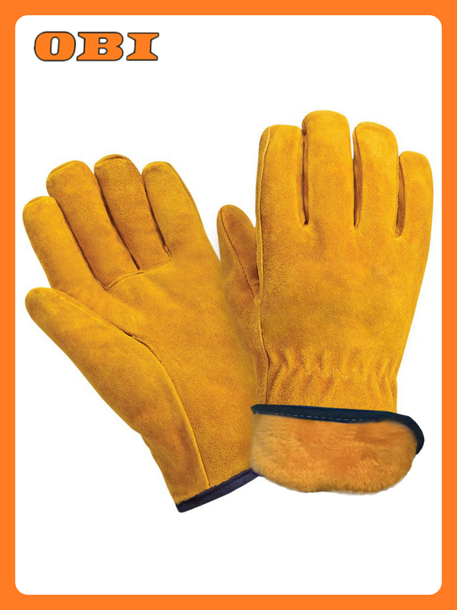 Перчатки спилковые утепленные 1 пара