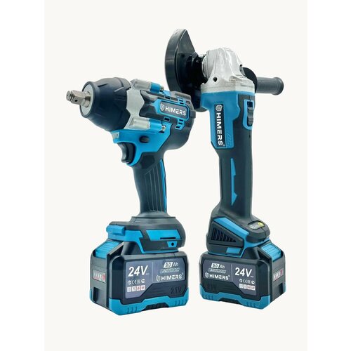 Набор HIMERS 4в1 Триммер садовый Секатор Сучкорез Воздуходувка 24V 2 АКБ по 6 А ч аккумуляторные 12128₽