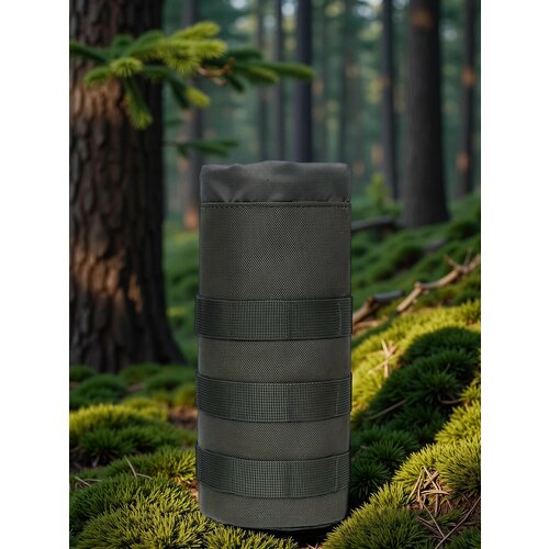 Сумка для бутылки с водой на 1л, подсумок тактический оливкового цвета