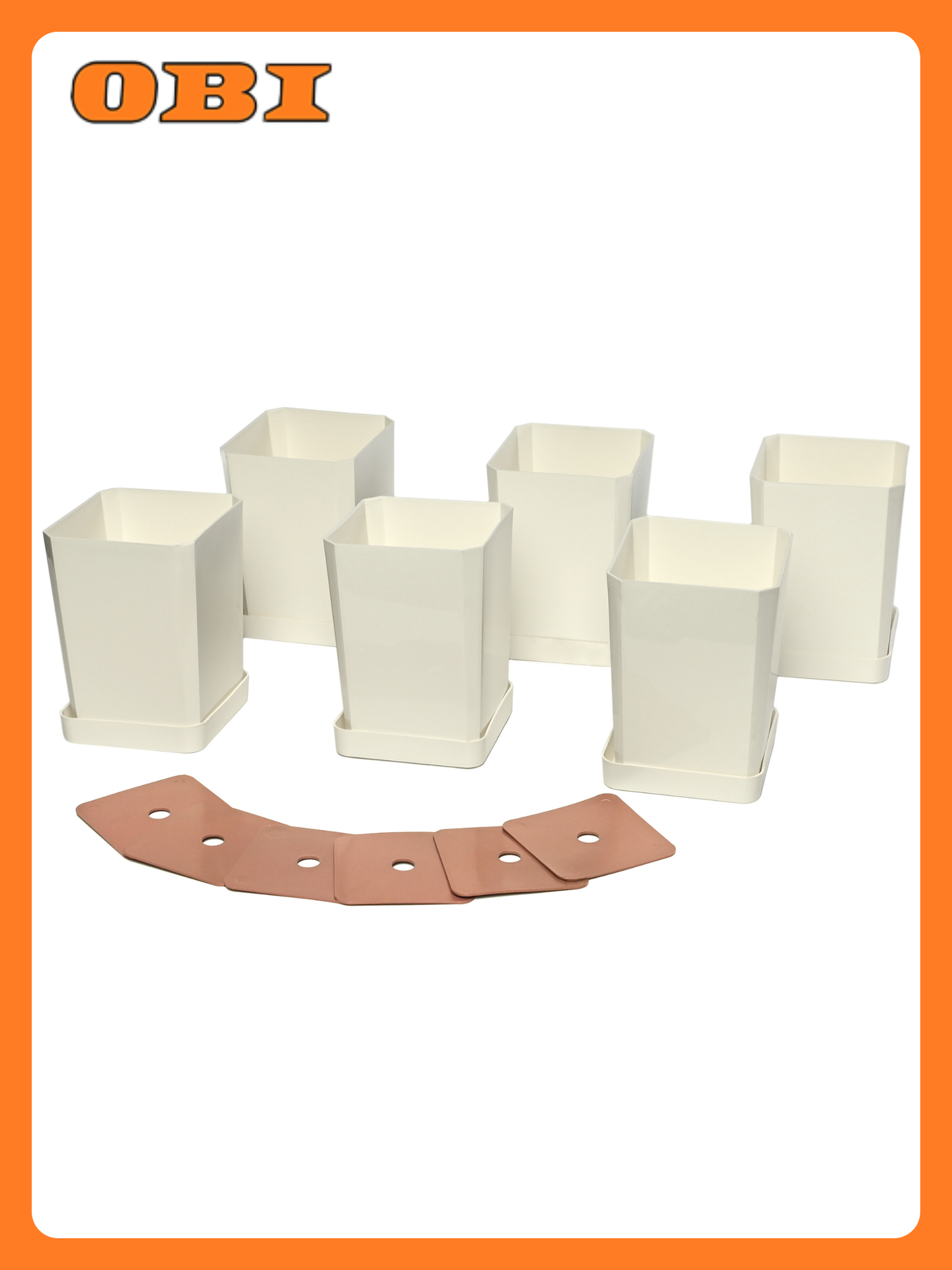 Набор горшков 6*075 Белый