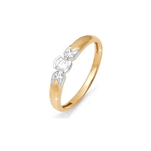 фото Золотое помолвочное кольцо кюз del'ta с бриллиантом dбр110152 diamant-online