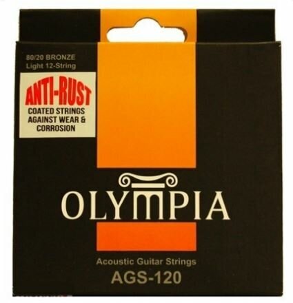 Olympia AGS 120 Струны для акустической 12ти струнной гитары, 80/20 Bronze, 10-47