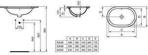 Раковина встраиваемая Ideal Standard Connect 55х38 см (E504801)