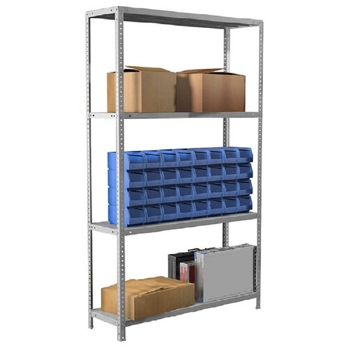 Стеллаж металлический MS Standart KD 1950х700х400 4 полки офисный для рассады, растений и цветов