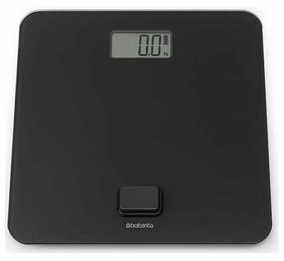 Цифровые весы для ванной комнаты Renew, работа без батареек, цвет черный, Brabantia, 281341