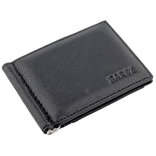 фото Зажим для денег из натуральной кожи с наружным карманом для монет barez