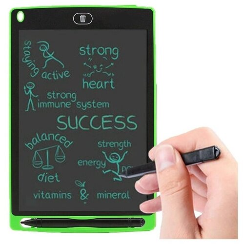 фото Графический планшет для заметок и рисования lcd writing tablet 8'5, зеленый без бренда
