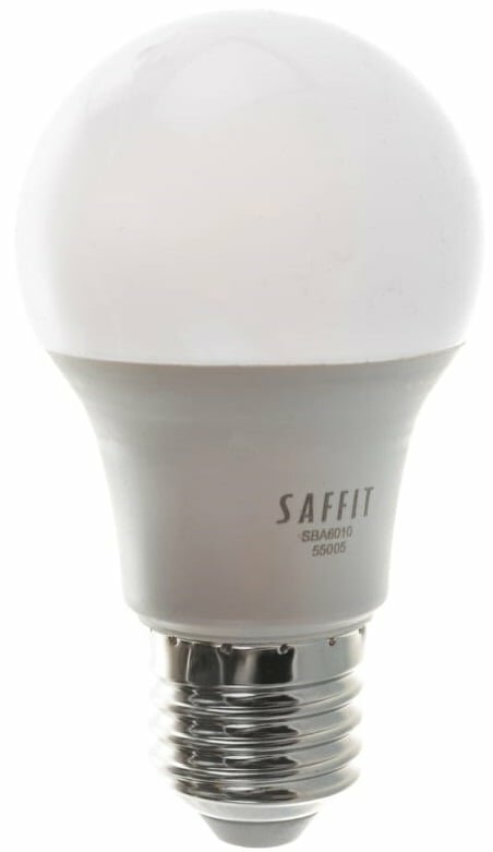 Лампочка светодиодная Saffit 10Вт 230V E27 4000K A60, SBA6010, 55005 - фотография № 3