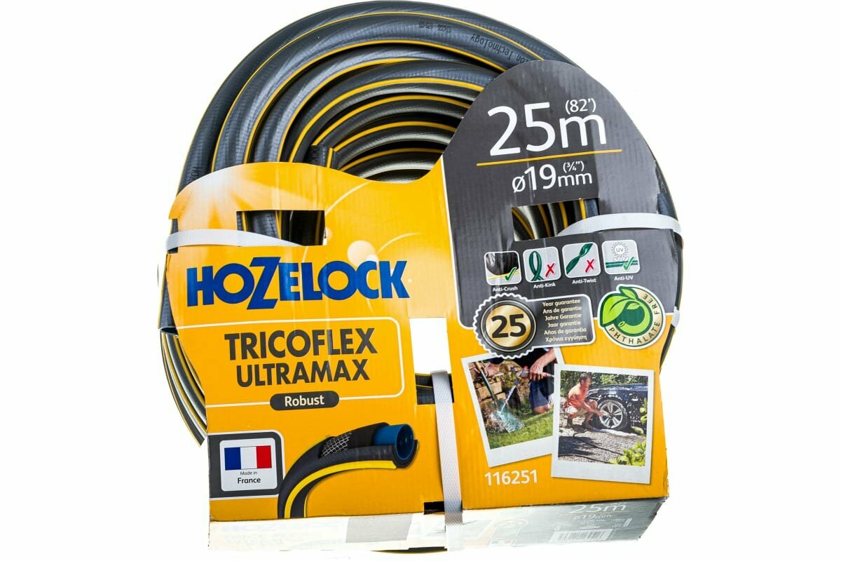 Шланг садовый HOZELOCK Tricoflex Ultramax 19мм х 25м - фото №8